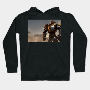 silver robot warrior Hoodie